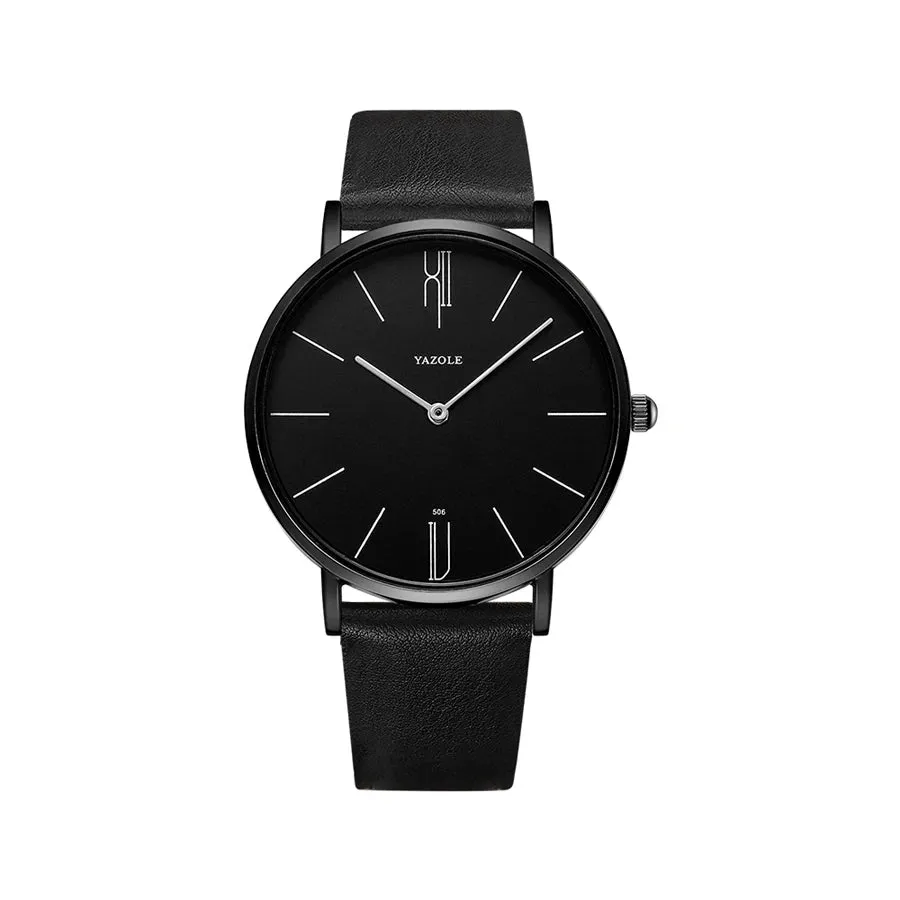 Luxury Men's Leather Quartz Watch