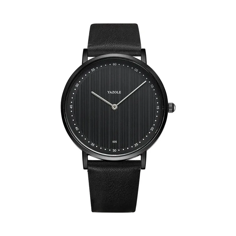 Luxury Men's Leather Quartz Watch