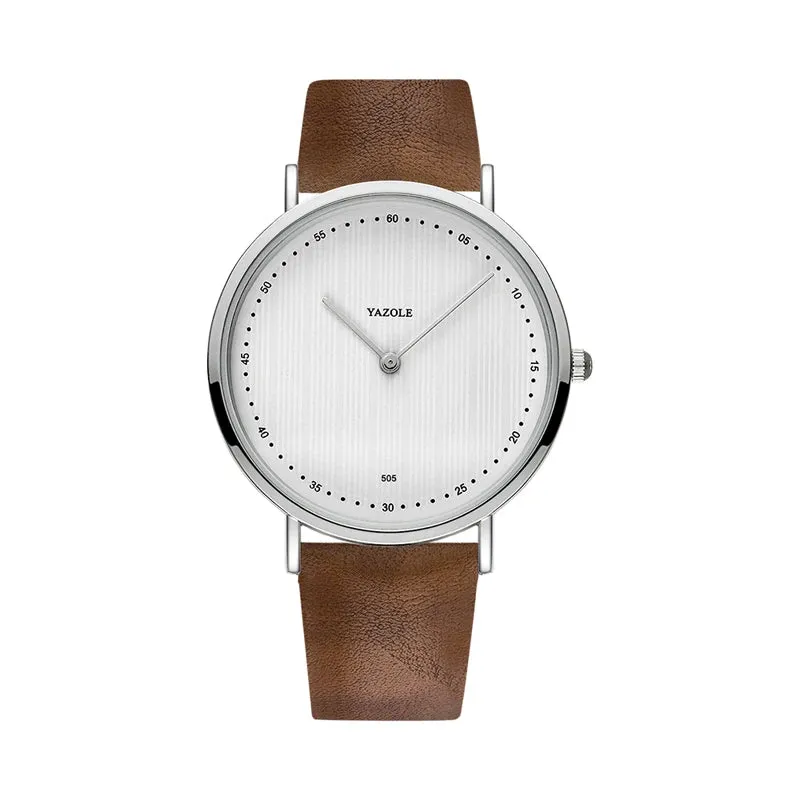 Luxury Men's Leather Quartz Watch