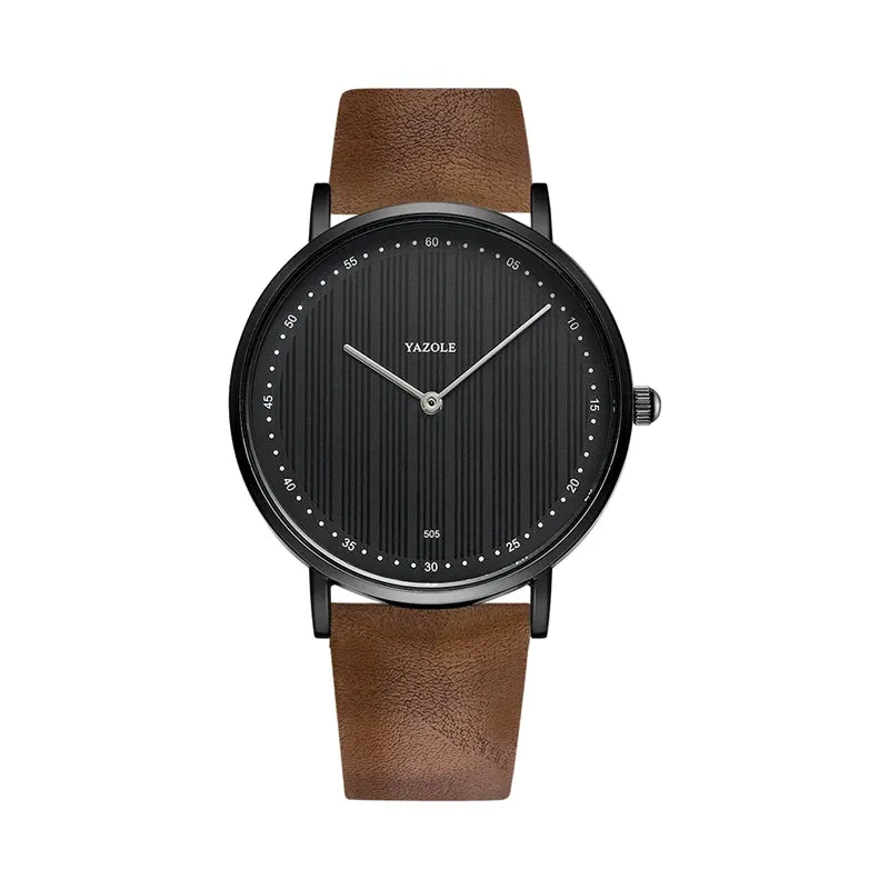 Luxury Men's Leather Quartz Watch