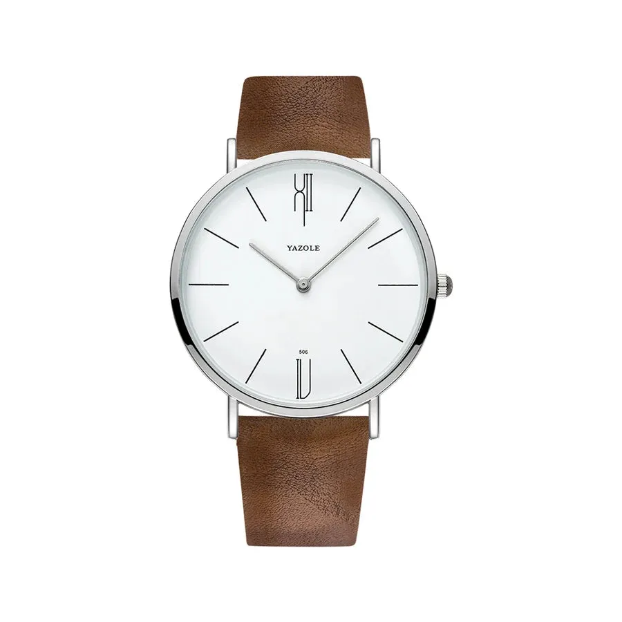 Luxury Men's Leather Quartz Watch