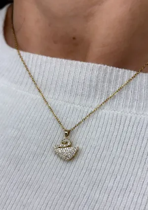 Maddox Gold Swan Pendant Necklace