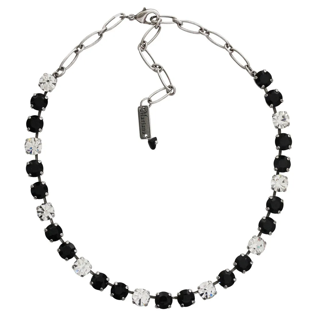 Mariana "Checkmate" Silver Plated Must-Have Everyday Crystal Necklace, 3252 280-1