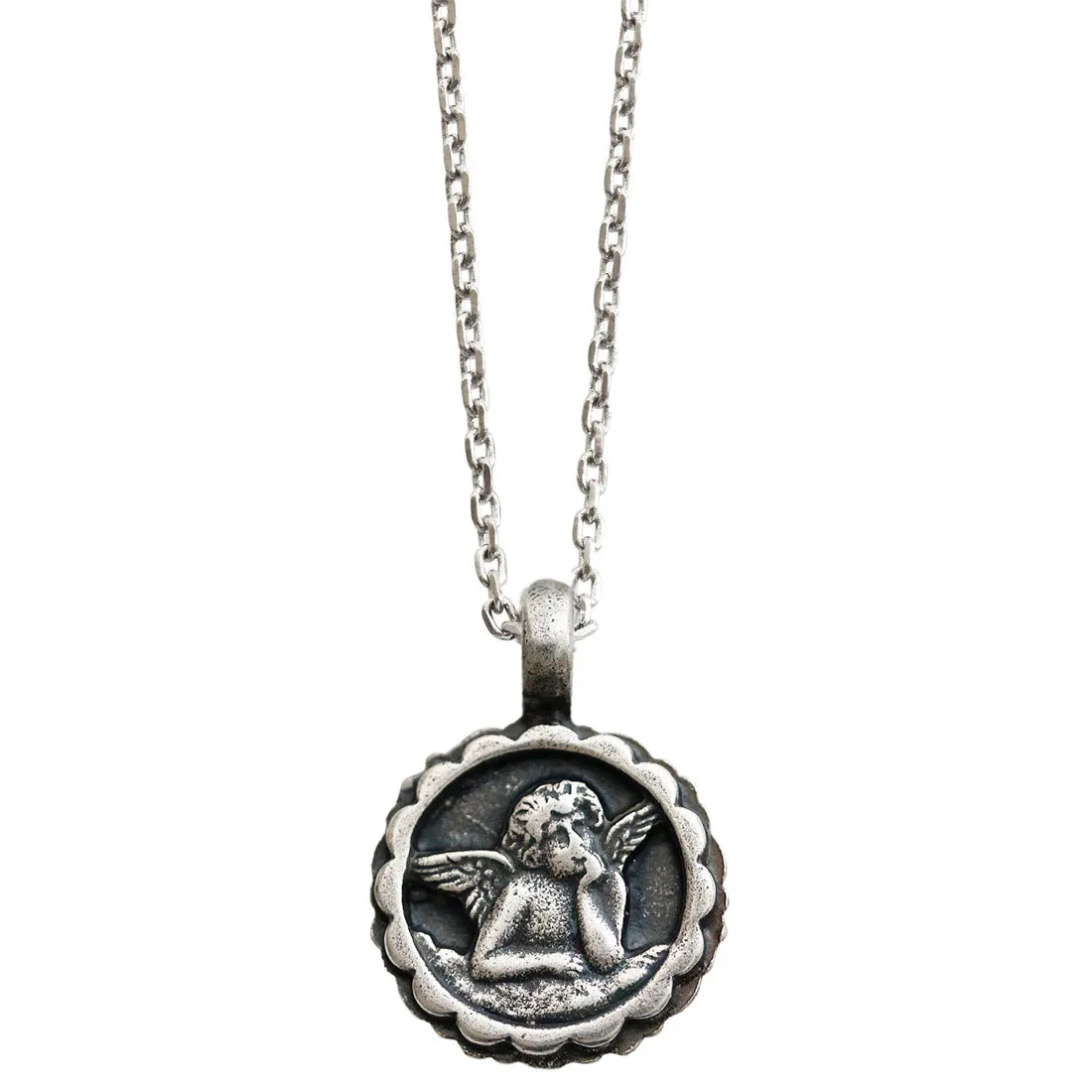 Mariana "Ice" Guardian Angel Silver Plated Pendant Crystal Necklace, 5212 512