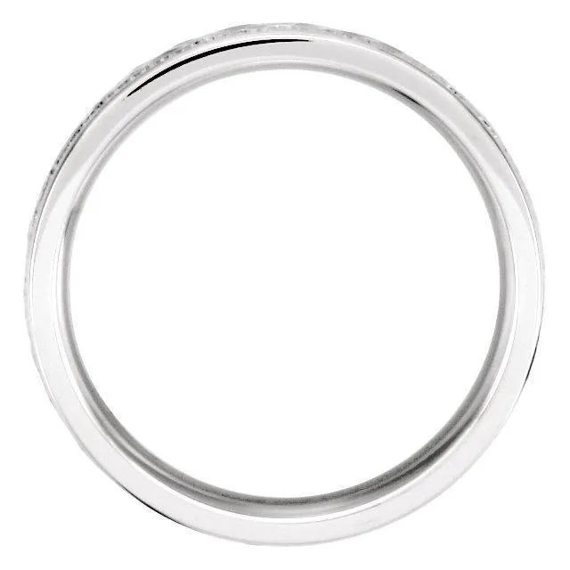 Matthew Fancy Carved Band with Micro-Hammer Finish Band