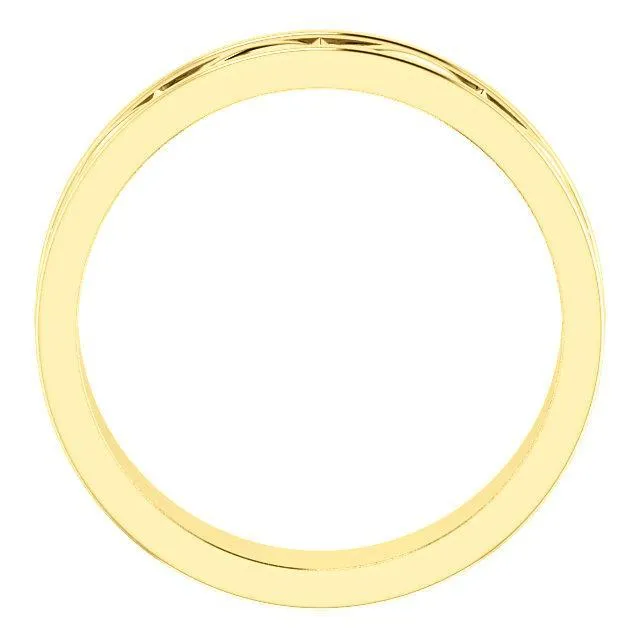 Matthew X-Pattern Wedding Band