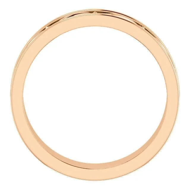 Matthew X-Pattern Wedding Band