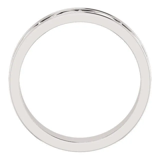 Matthew X-Pattern Wedding Band