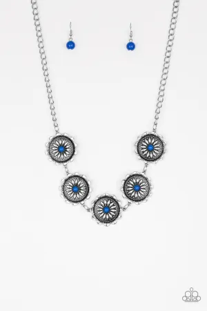 Me-dallions, Myself, and I Blue Paparazzi Necklace