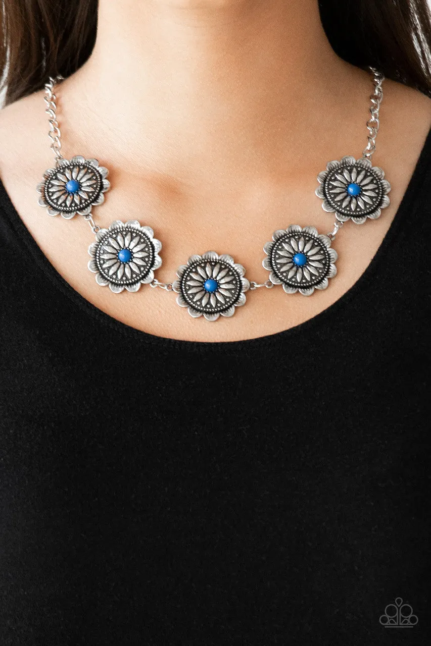 Me-dallions, Myself, and I Blue Paparazzi Necklace