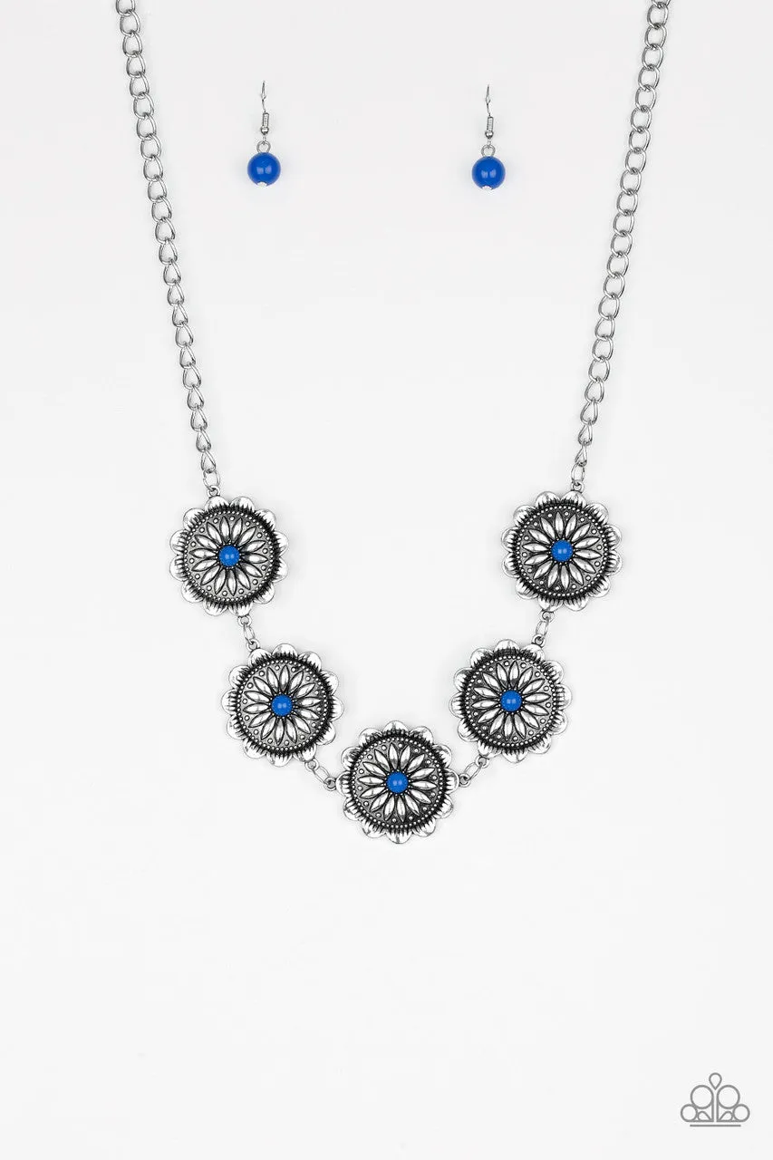 Me-dallions, Myself, and I Blue Paparazzi Necklace