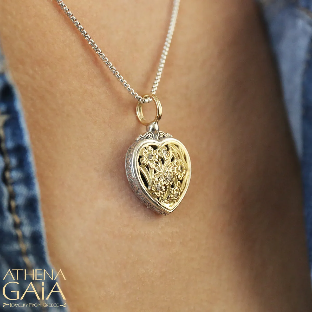 Meadow Shadows Diamond Heart Pendant