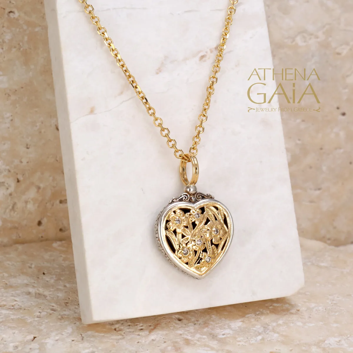 Meadow Shadows Diamond Heart Pendant