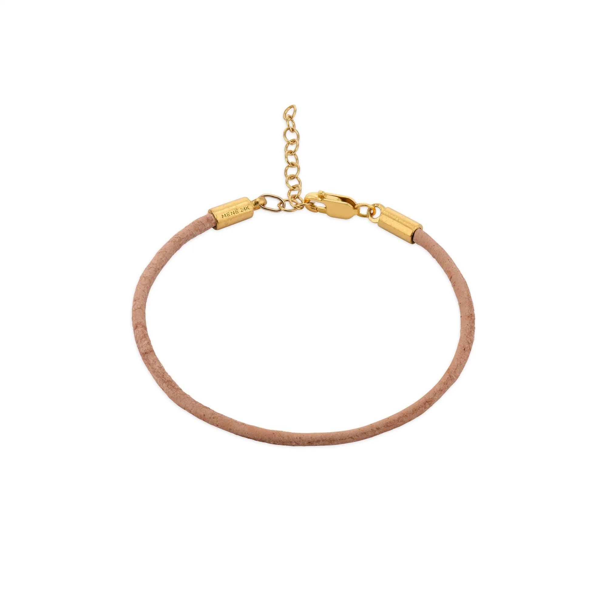 Menē Gold Leather Bracelet