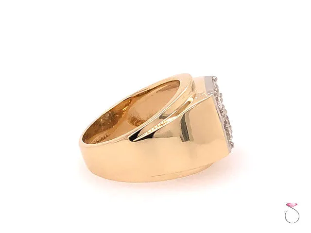 Men's Five Diamond Ring in 14K And Platinum