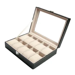 Men's Watch Box Case Organizer Display Soft Leather Watch Box Best Gift 10 Slots For Men