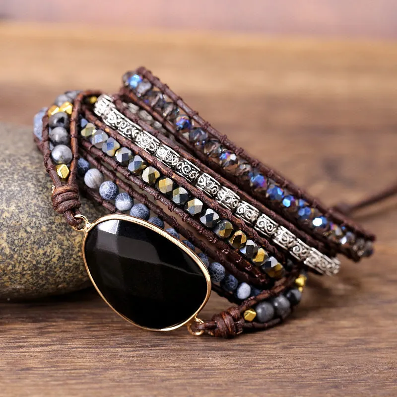 Merchant's Adorned Leather Bracelet