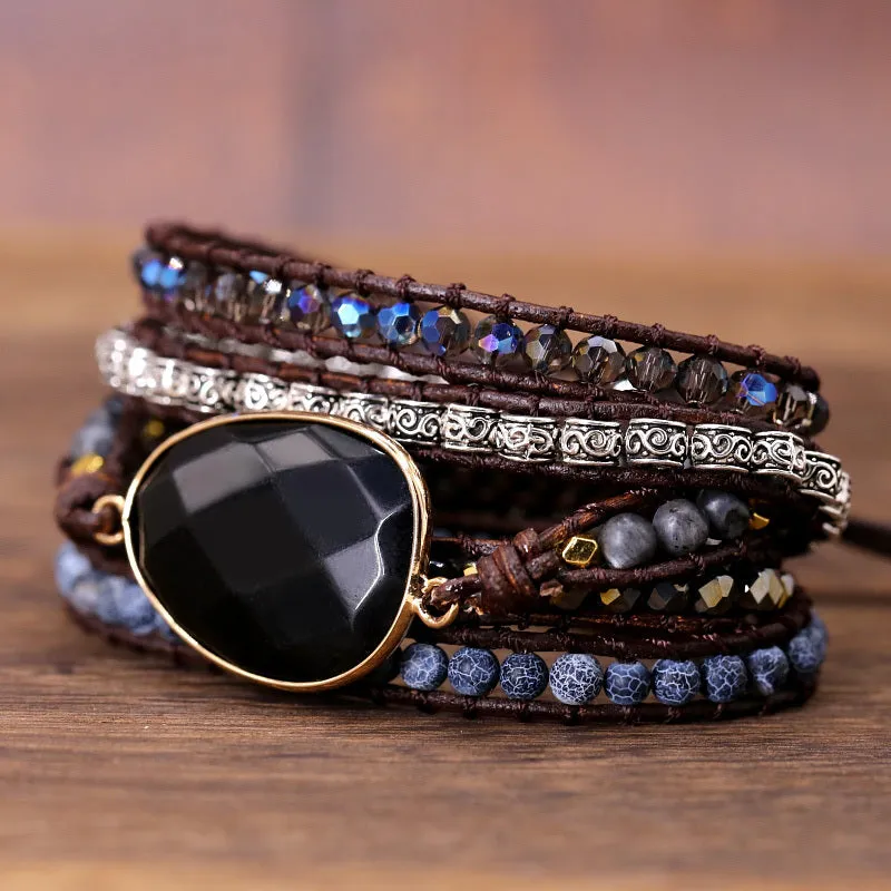 Merchant's Adorned Leather Bracelet