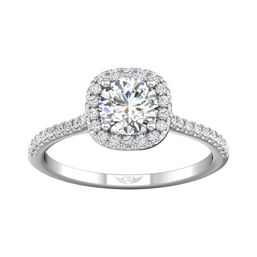 Micropave Halo Engagement Ring