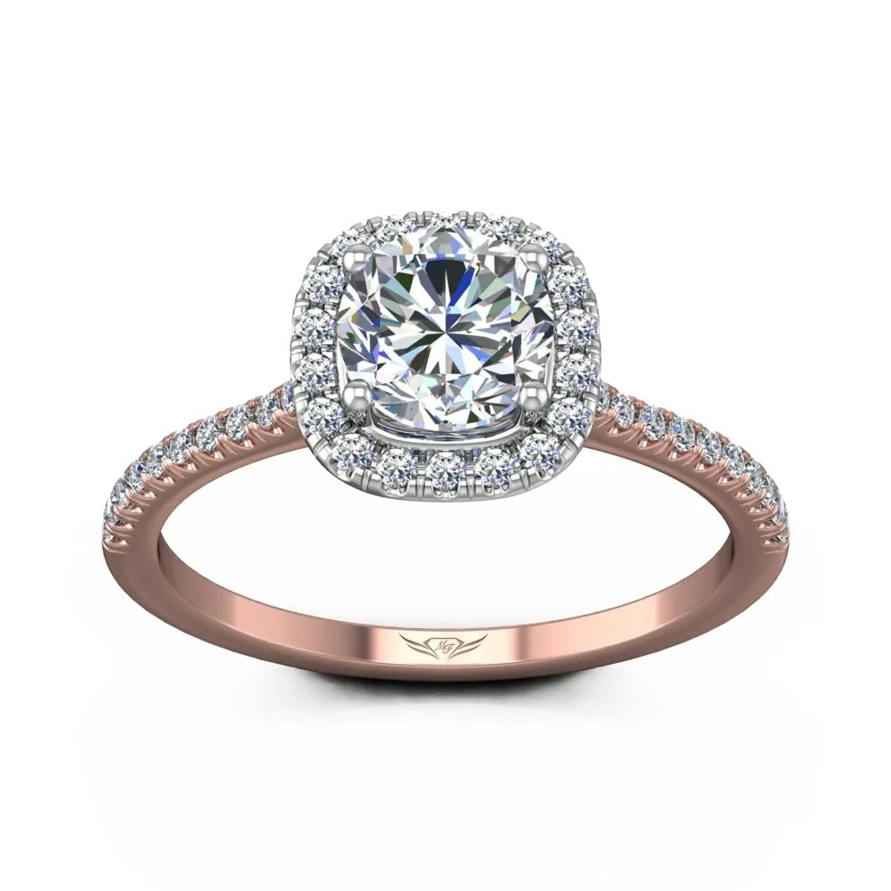 Micropave Halo Engagement Ring