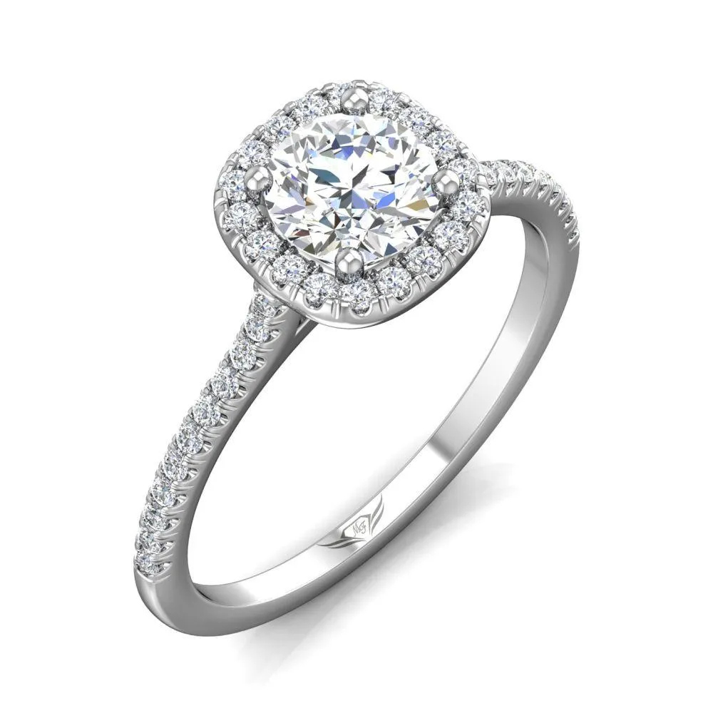 Micropave Halo Engagement Ring