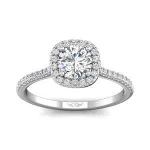 Micropave Halo Engagement Ring
