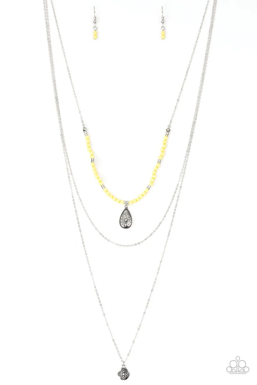 Mild Wild Yellow Paparazzi Necklace