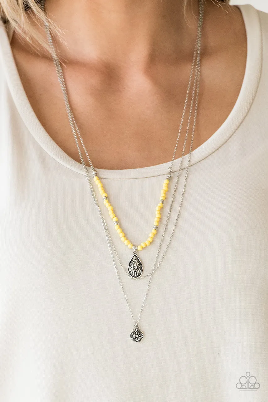 Mild Wild Yellow Paparazzi Necklace