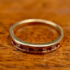 Millay 14k Gold, Ruby and Diamond Ring