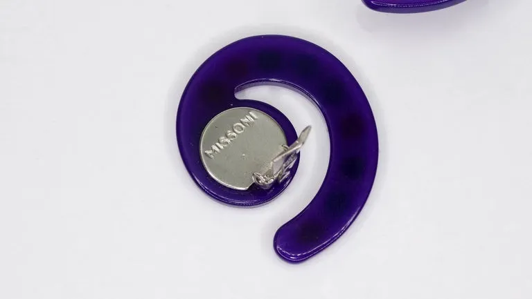 Missoni Spiral Lucite Earrings