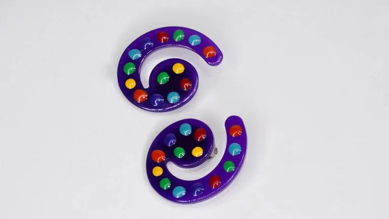 Missoni Spiral Lucite Earrings