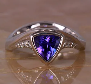 Modern Tanzanite Ring by Christopher Michael