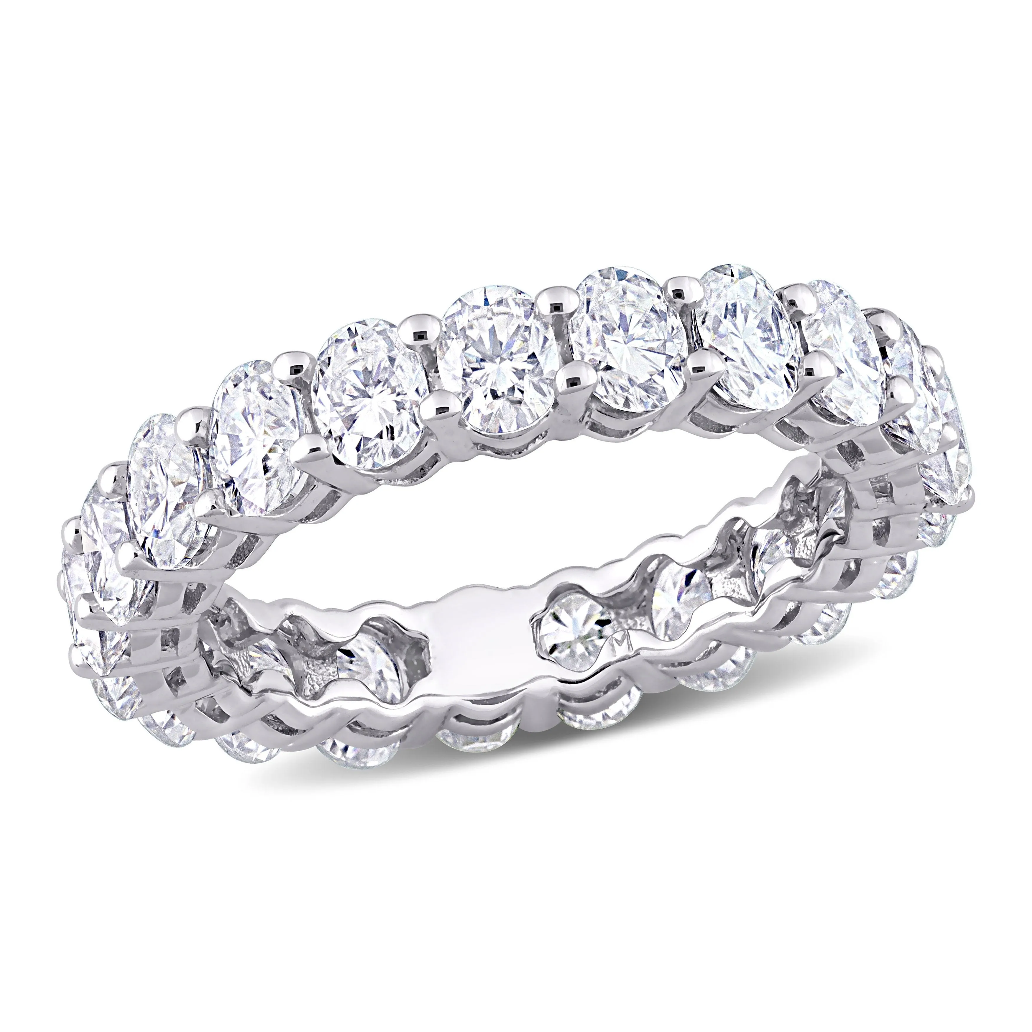 Moissanite 14K White Gold Eternity Band