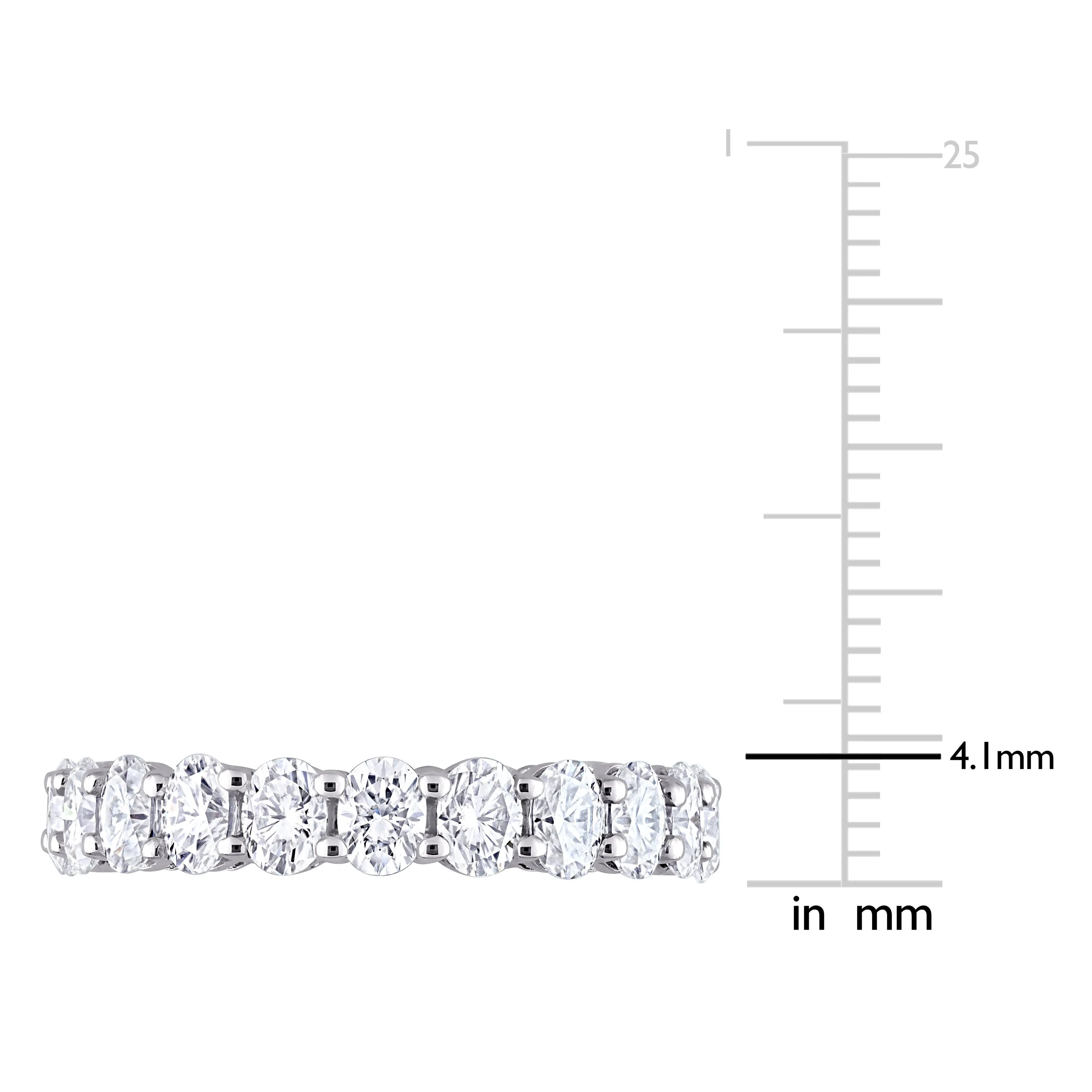 Moissanite 14K White Gold Eternity Band