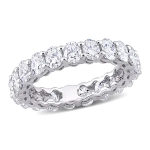 Moissanite 14K White Gold Eternity Band
