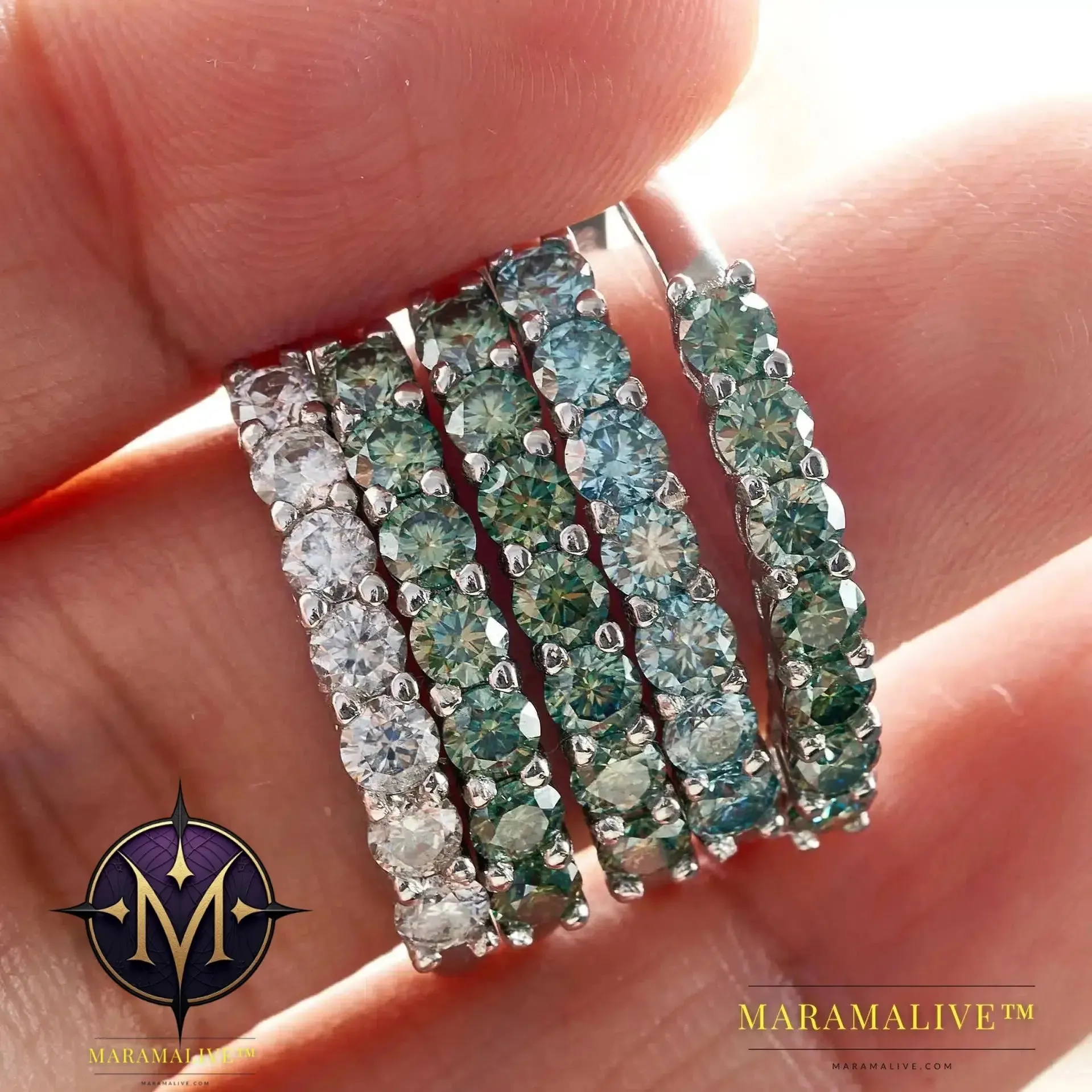Moissanite & Forever Eternity Rings - Luxury Band Styles