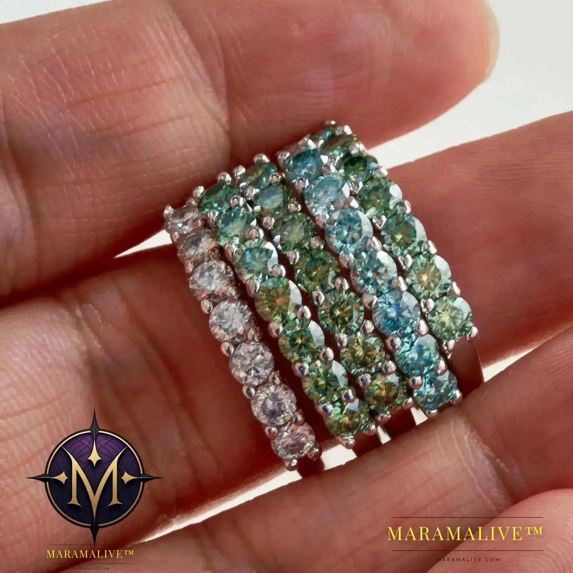 Moissanite & Forever Eternity Rings - Luxury Band Styles