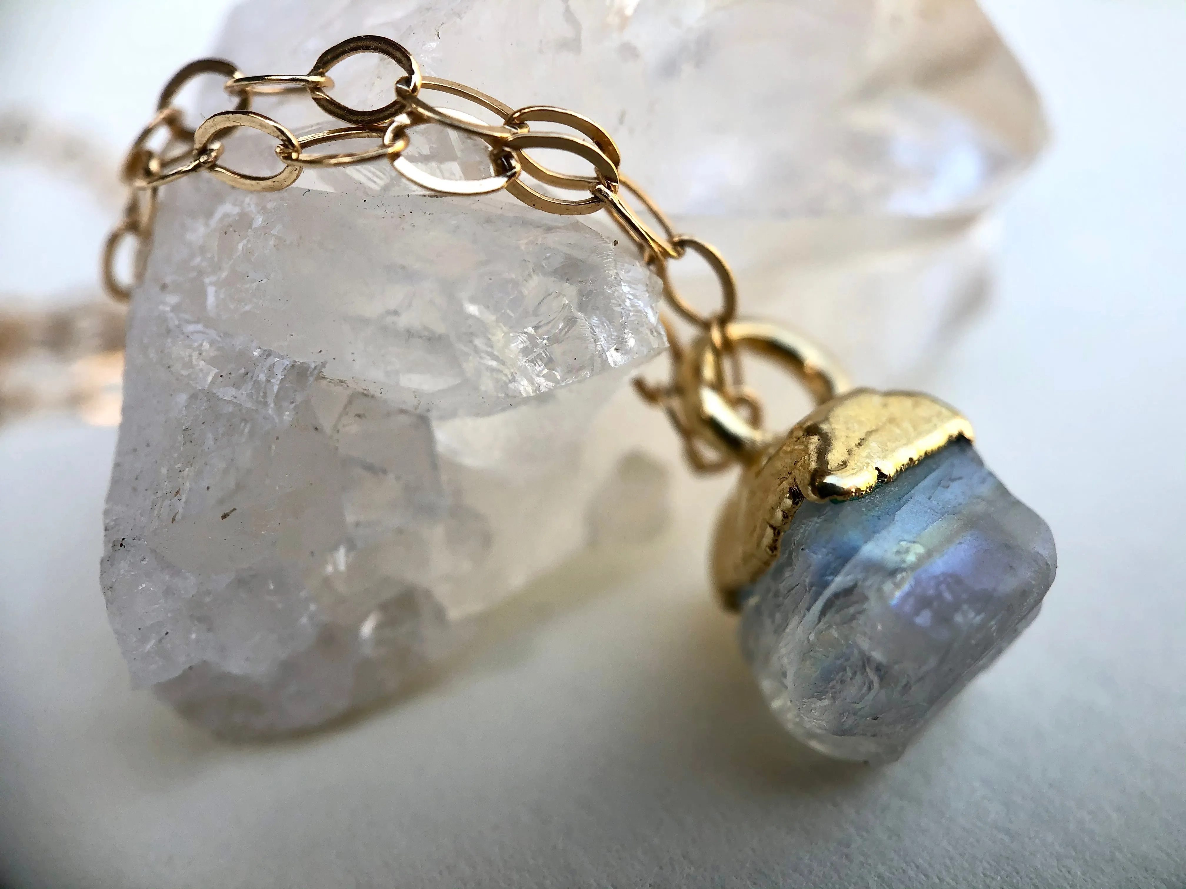 Moonstone Drop Necklace