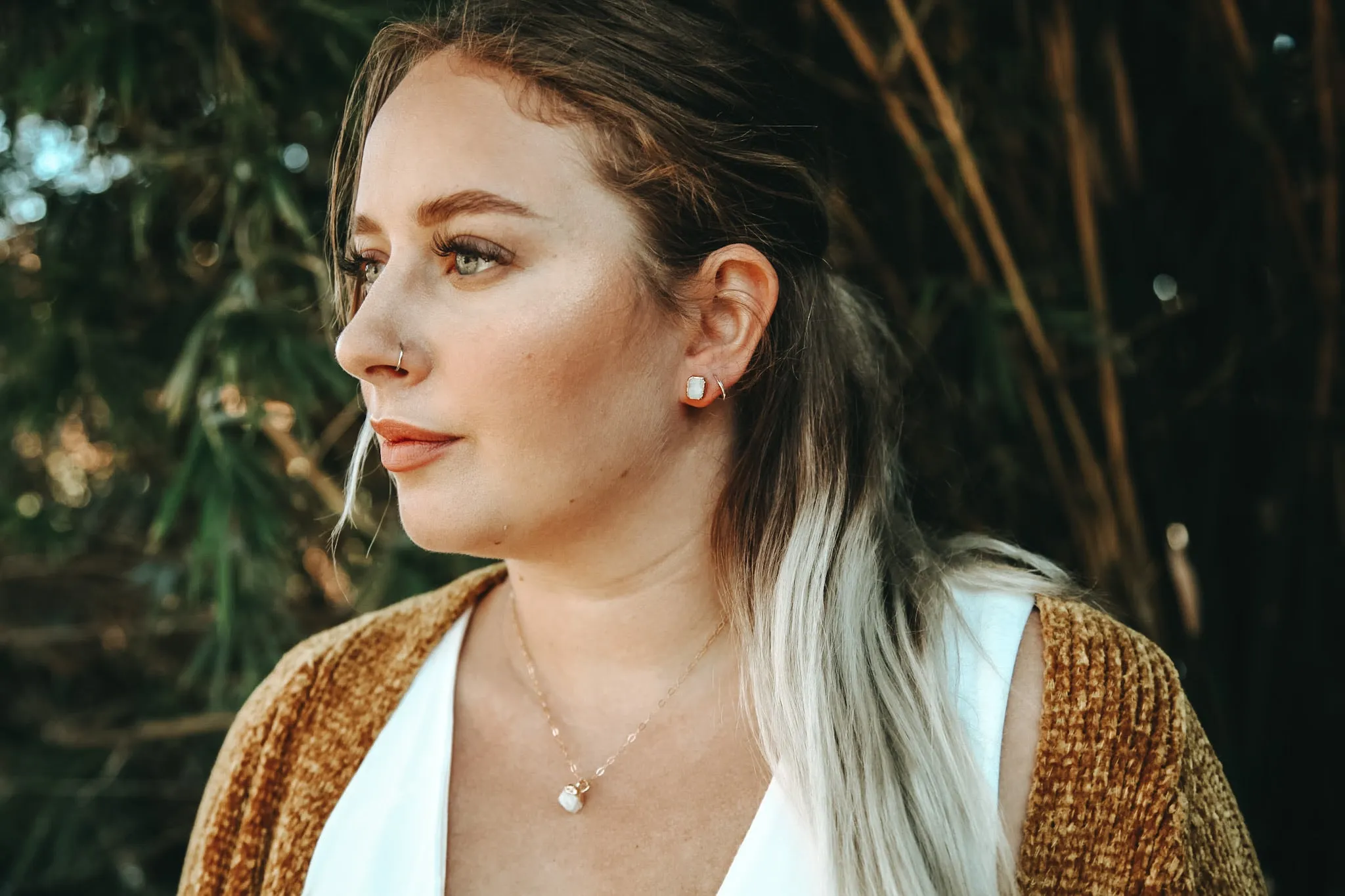 Moonstone Drop Necklace