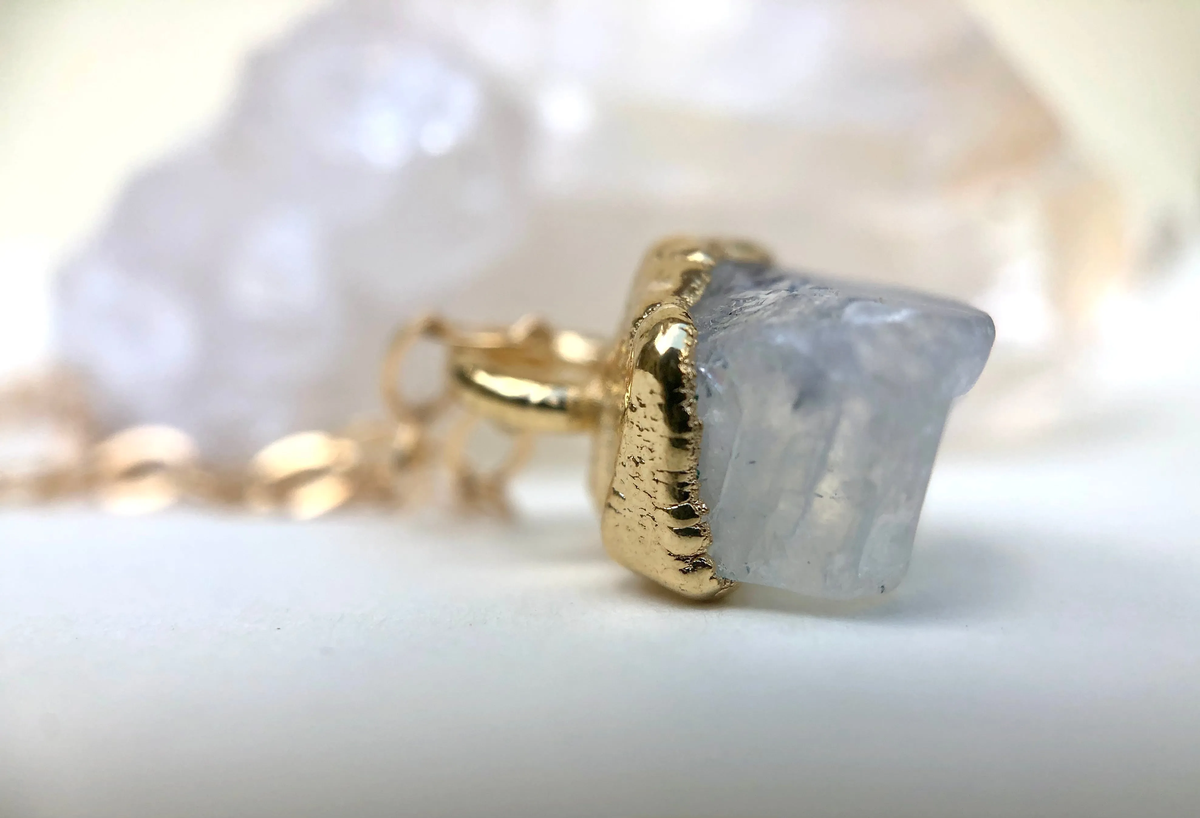 Moonstone Drop Necklace