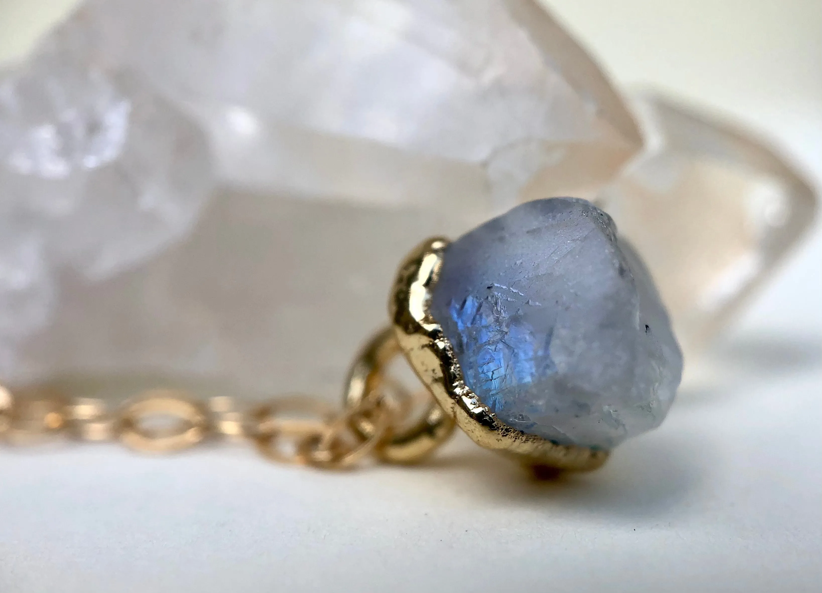 Moonstone Drop Necklace