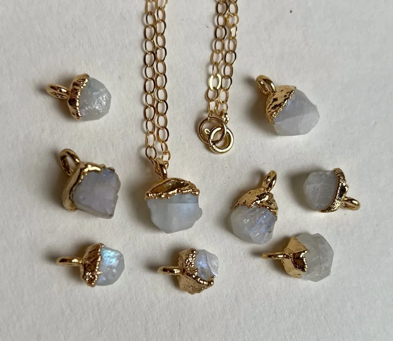 Moonstone Drop Necklace