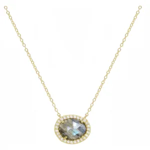 Mystic Labradorite Pebble Necklace
