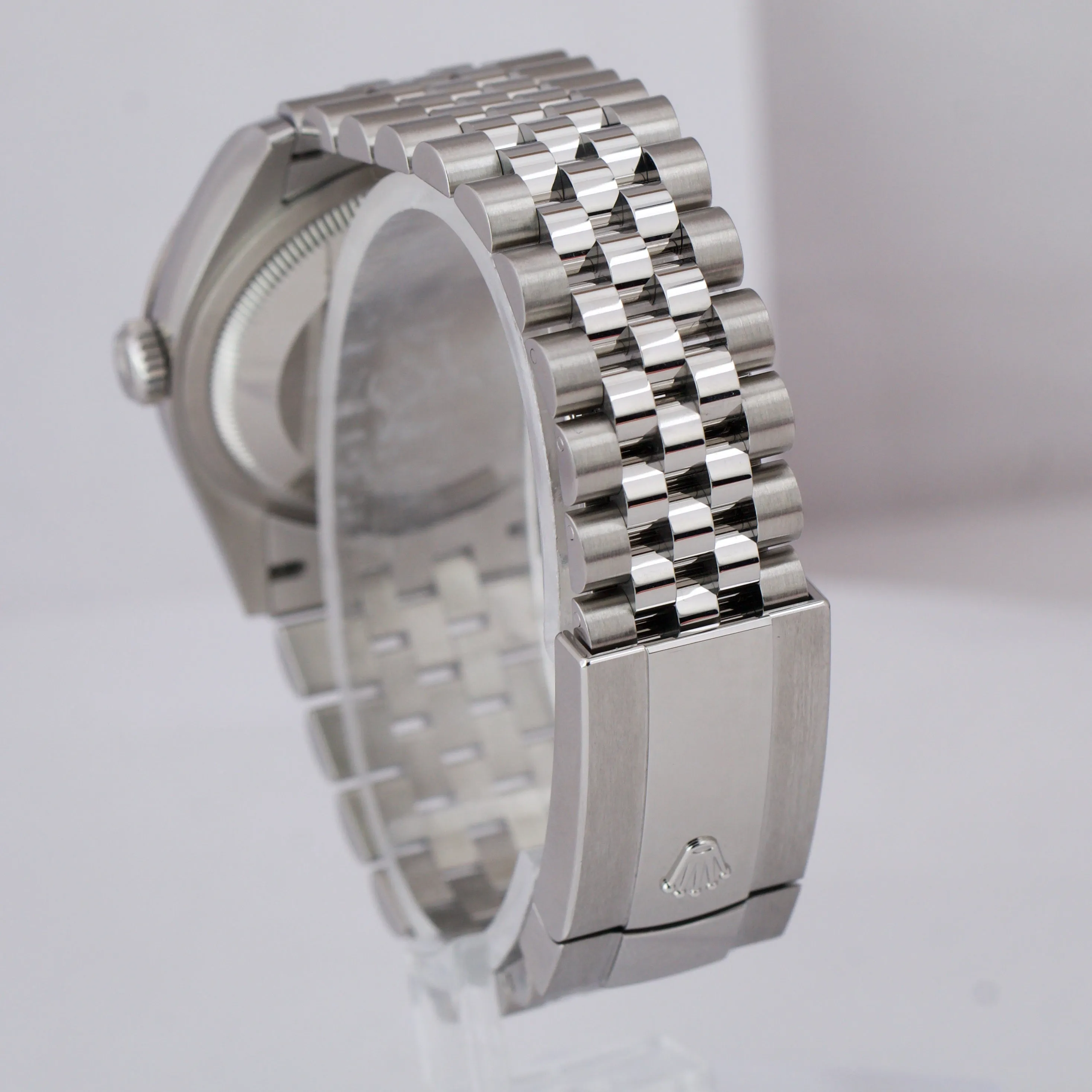 NEW 2022 Rolex DateJust BLUE MOTIF 36mm Fluted Steel 18K WG Jubilee Watch 126234