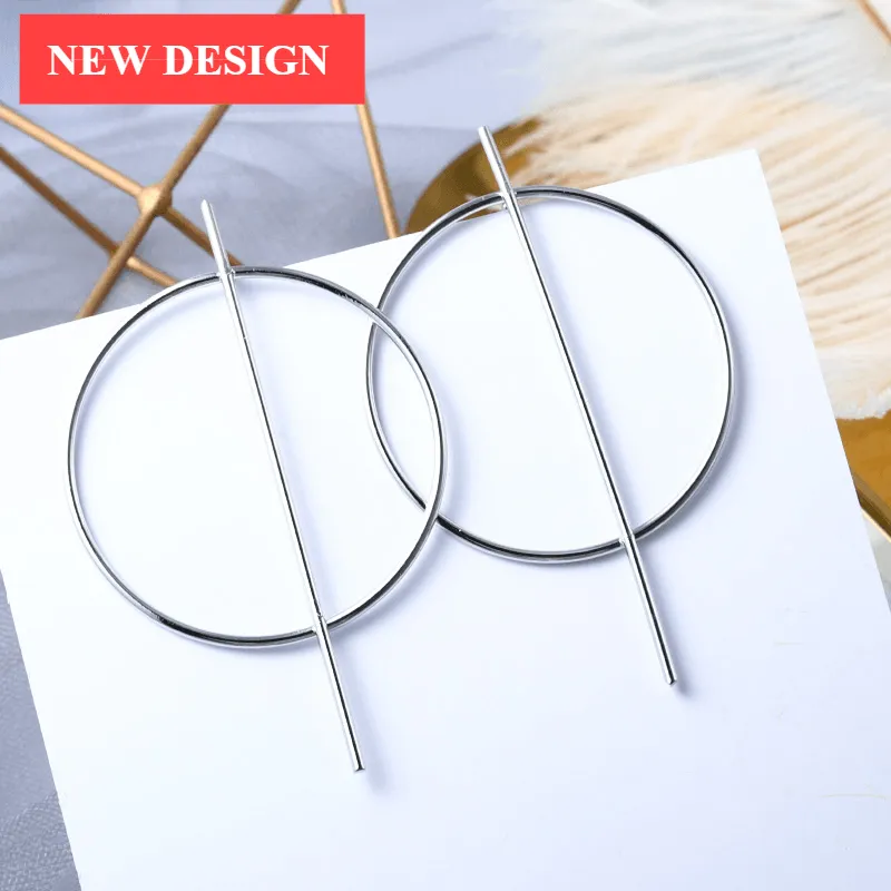 New Elegant Luxury Vintage Geometric Gold Dangle Drop Earrings For Women And Female Wedding