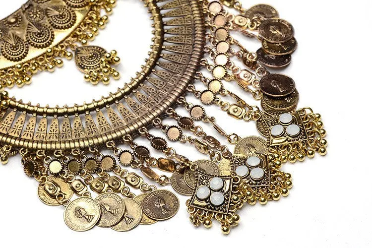 New Exaggerated Vintage Necklace Wholesale Fashion Crystal Choker Collares Maxi Statement Necklaces &Pendants Women Jewelry