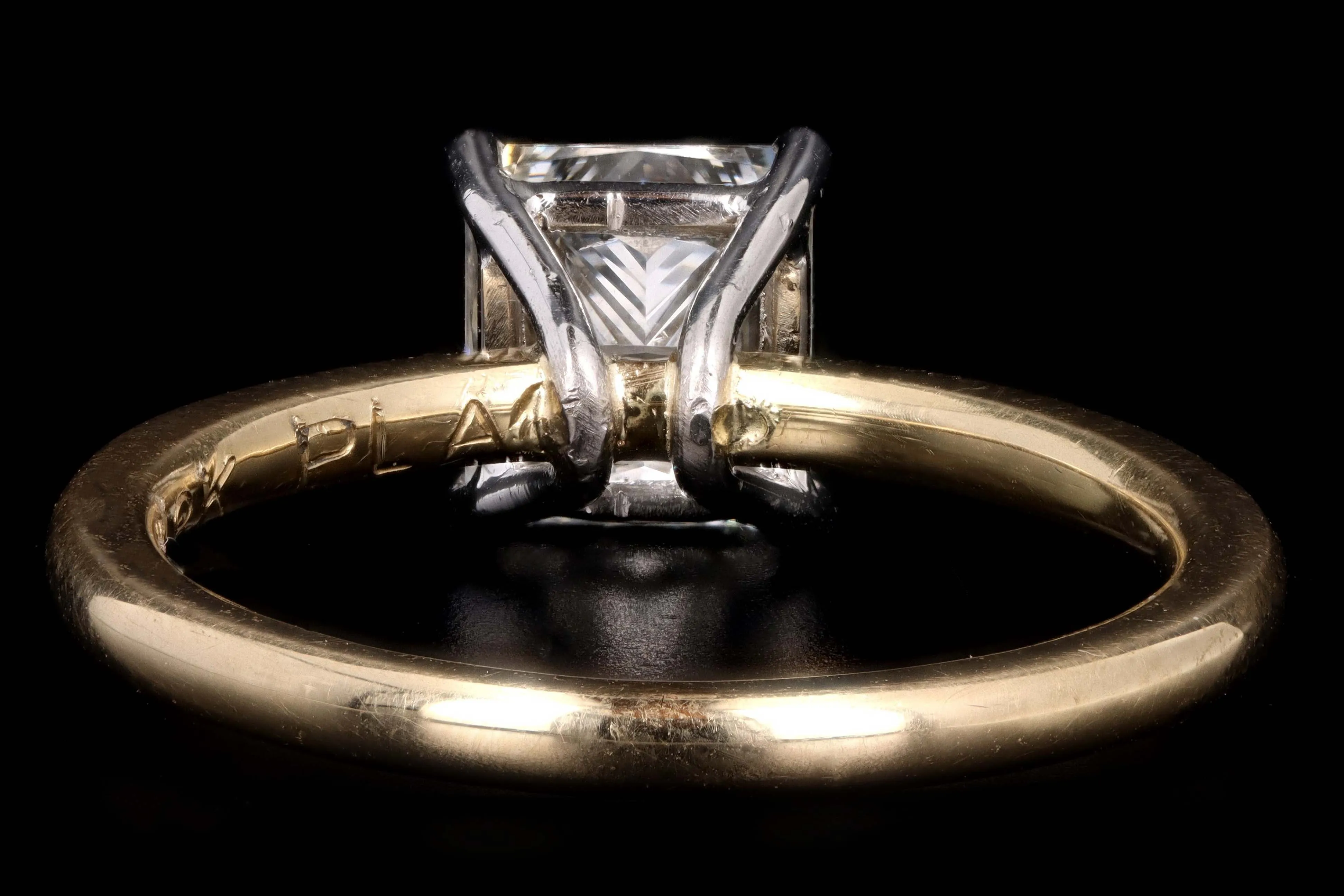 New Handmade Platinum & 18K Yellow Gold 1.38 Carat Radiant Cut Diamond Engagement Ring GIA Certified
