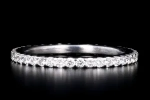 New Platinum .6 Carat Round Brilliant Cut Diamond Eternity Band