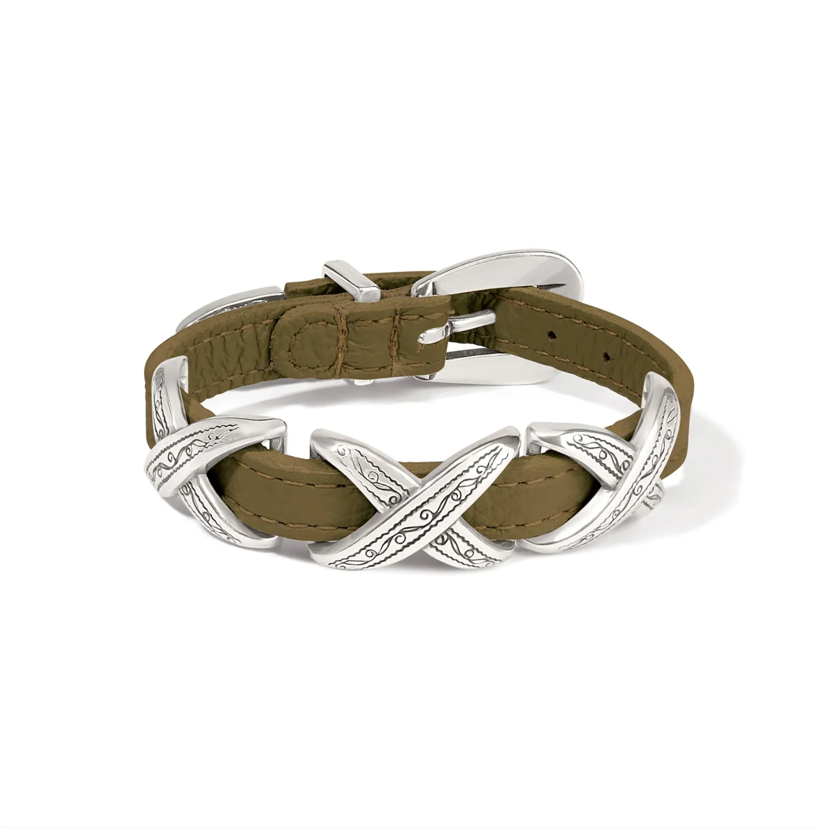 Olive Kriss Kross Etched Bandit Bracelet