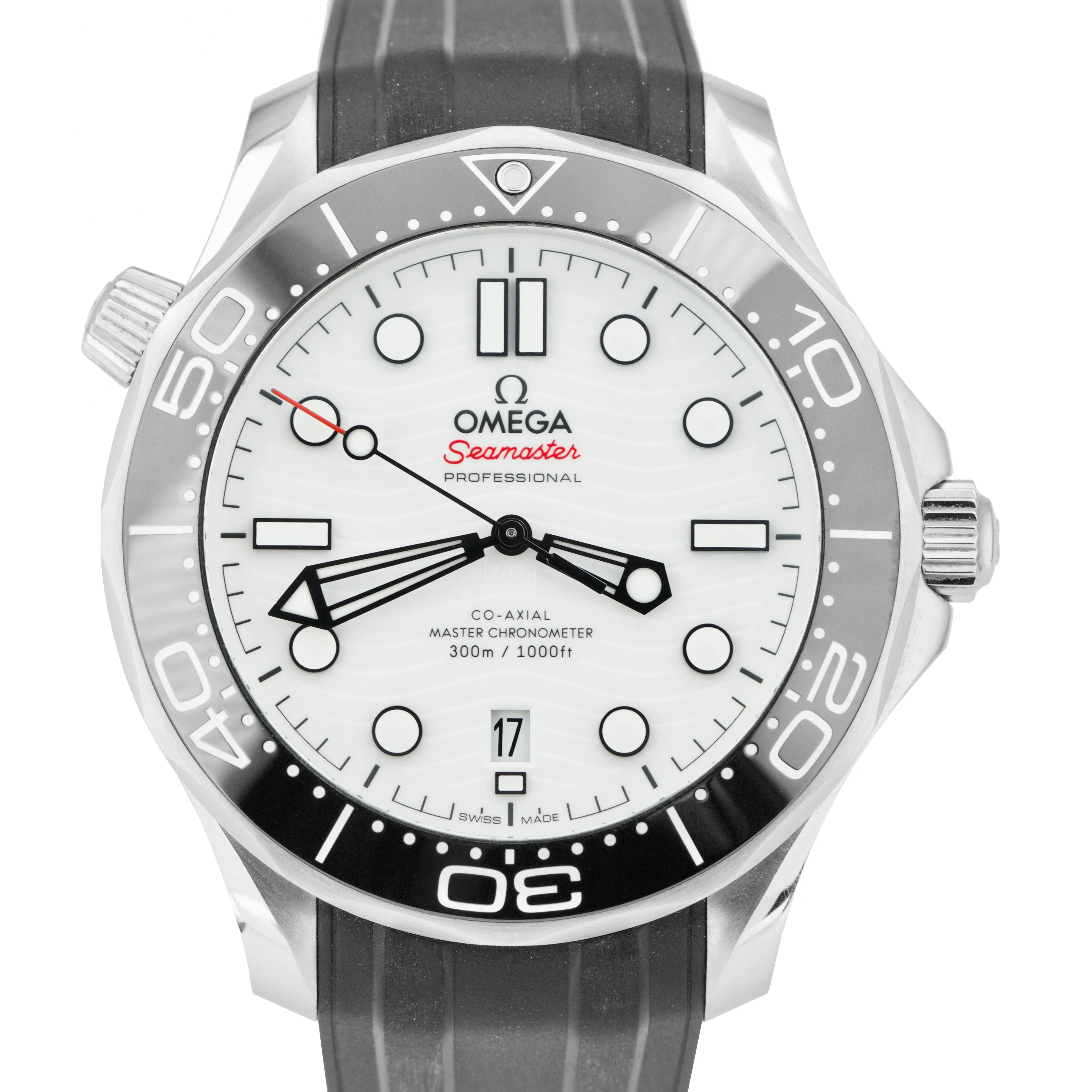 Omega Seamaster 300 Co-Axial 42mm Automatic SS White Watch 210.32.42.20.04.001